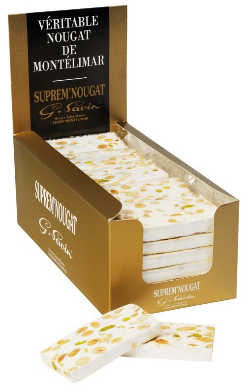 Boite pour présentoir de 30 pavés de 50g de nougat de Montélimar