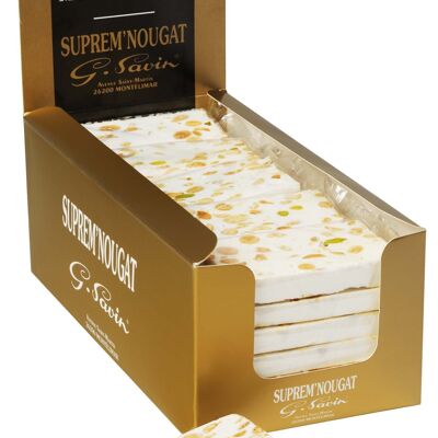 Box for display of 30 squares of 50g of Montélimar nougat