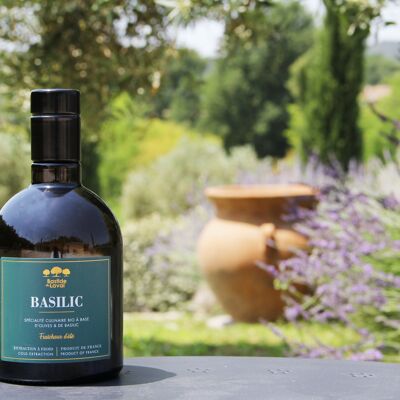 Olive oil with Basil 50cl bottle - France / Flavored