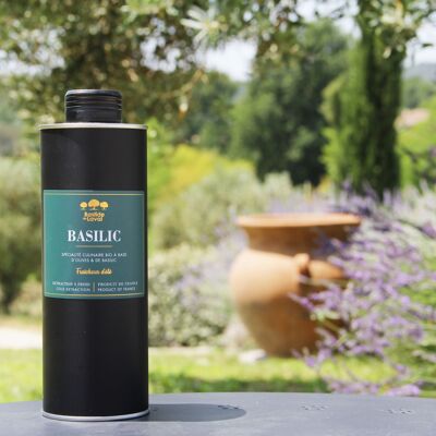 Basil olive oil 50cl can - France / Flavored
