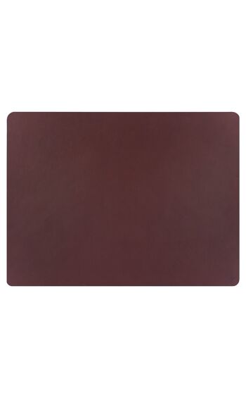 Sous-main en cuir fin véritable, rouge foncé, 60 x 45 cm 3
