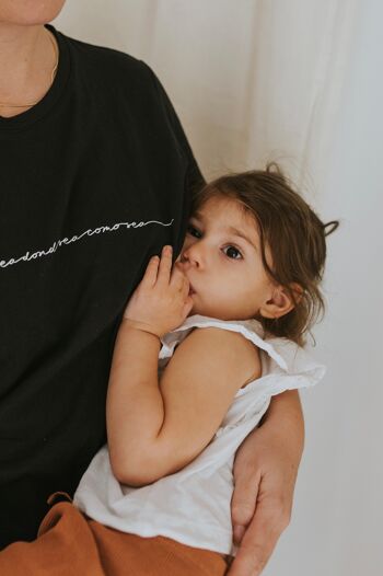 T-shirt d'allaitement - Whenever - Noir / Blanc 8