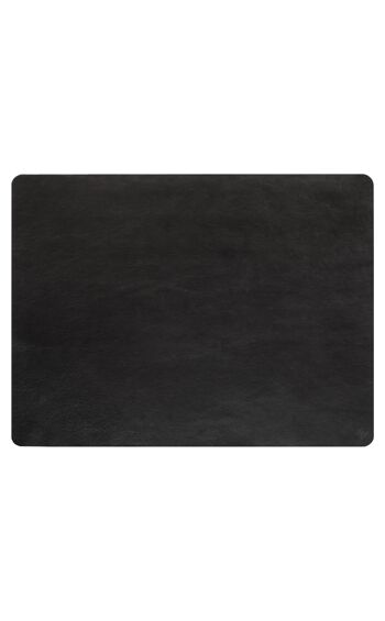 Sous-main en cuir fin véritable, noir, 60 x 45 cm 1
