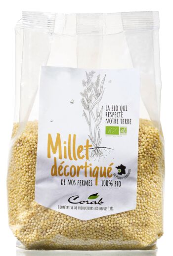 MILLET DÉCORTIQUÉ BIO 500g - ORIGINE FRANCE 1