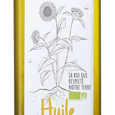 DESTOCKAGE - HUILE DE TOURNESOL BIO 1L - ORIGINE FRANCE