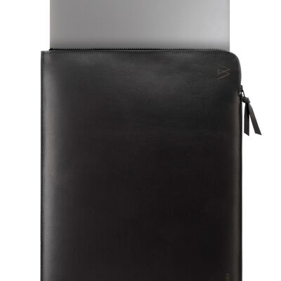 Tablet case made of genuine leather, black
