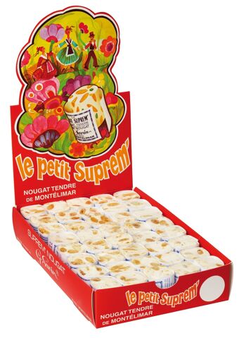 Boite pour présentoir de 40 petits "Suprem" de 25g - Nougat de Montélimar 2