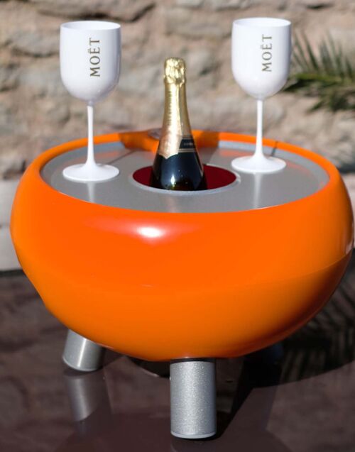 Drinks Cooler – Short + Champagne Tray / Colour: Tangerine