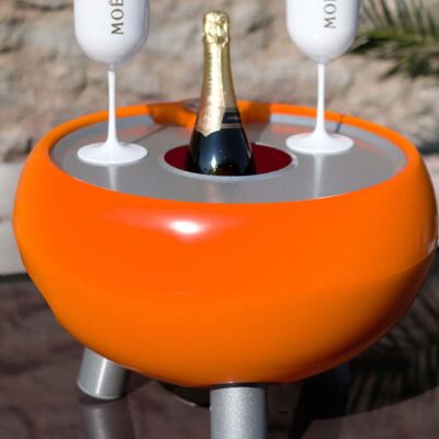 Drinks Cooler – Short + Champagne Tray / Colour: Tangerine