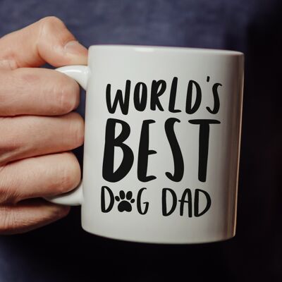 World's Best Dog Dad - Taza de cerámica de 11 onzas, regalo para amantes de los perros