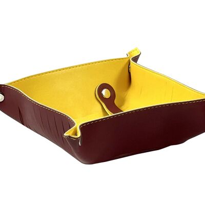 2-IN-1 glasses case & tray YELLOW/BORDEAUX