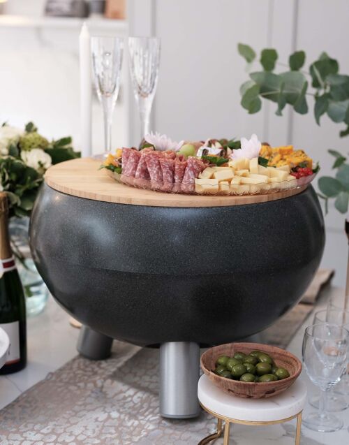 Drinks Cooler – Short + Champagne Tray and Lid / Colour: Dark Stone