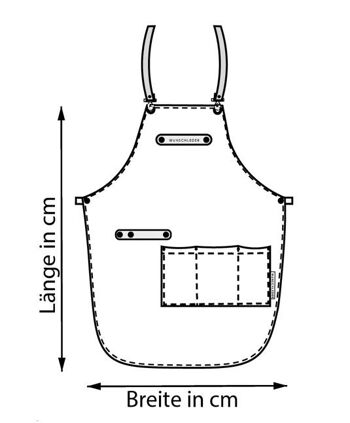 Tablier de cuisine en cuir de vachette, résistant et robuste, marron, taille L 5