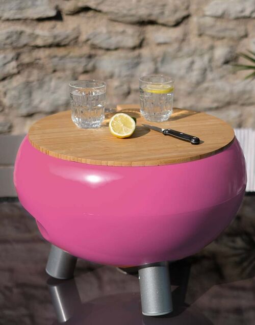 Drinks Cooler – Short + Champagne Tray and Lid / Colour: Peony