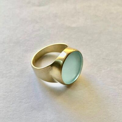 Aqua chalcedony orb