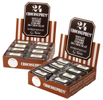 Boite pour présentoir de 24 ChocoSuprem' de 50g - nougat tendre au chocolat noir 2