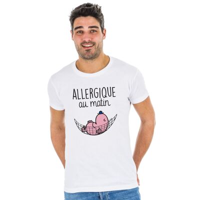 TSHIRT BLANC ALLERGIQUE AU MATIN - Homme