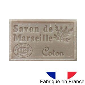 Marseille soap with organic olive oil - Cotton fragrance - 125g