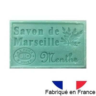Marseille soap with organic olive oil mint flavor