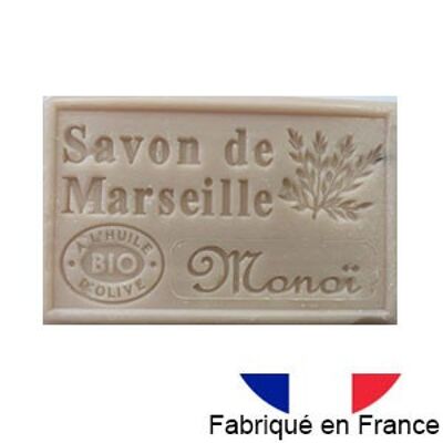 Marseille soap with organic olive oil monoi fragrance