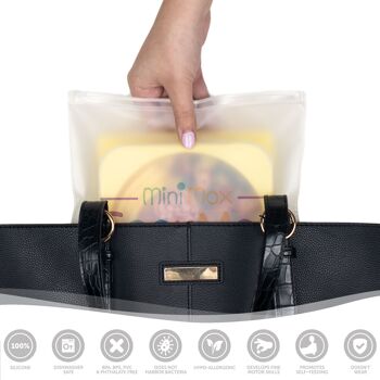 Assiette ventouse bébé ouverte portable (EasyMat MiniMax) - Bouton d'or 3