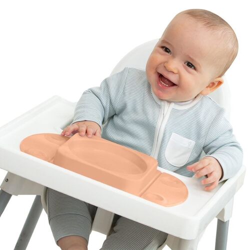 Portable Open Baby Suction Plate (EasyMat MiniMax) - Pearl
