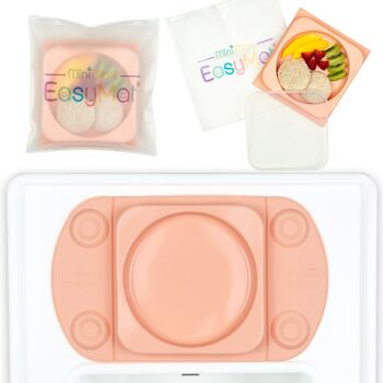 Assiette ventouse bébé ouverte portable (EasyMat MiniMax) - Perle 3