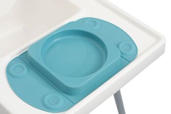 Assiette ventouse bébé ouverte portable (EasyMat MiniMax) - Bleu sarcelle 3
