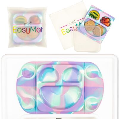 EasyMat Mini Portable Suction Plate with Lid and Carry Case (Unicorn)