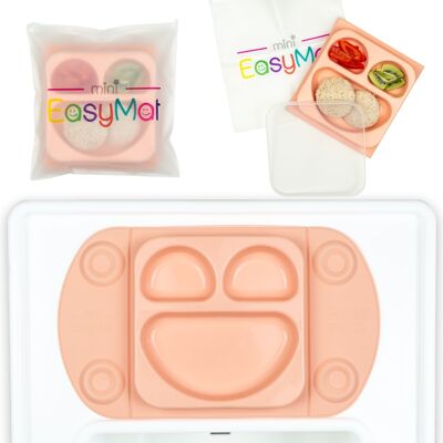 EasyMat Mini Portable Suction Plate with Lid and Carry Case (Pearl)