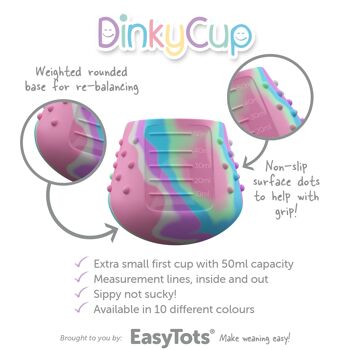 DinkyCup – Gobelet de sevrage ouvert pour bébé (toutes les couleurs) - Licorne 3