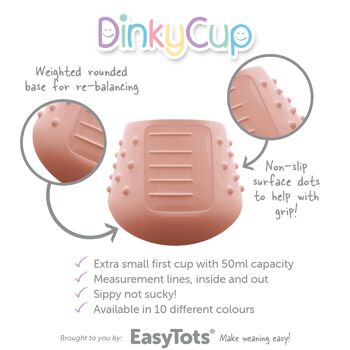 DinkyCup – Gobelet de sevrage ouvert pour bébé (toutes les couleurs) - Perle 3