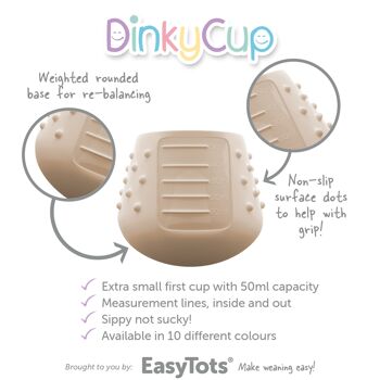 DinkyCup – Tasse de sevrage ouverte pour bébé (toutes les couleurs) - Mauve 3