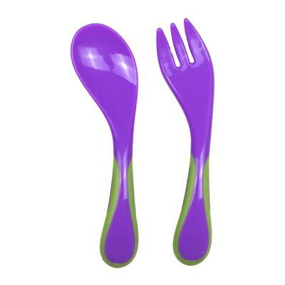 Small Baby Fork and Spoon Set - Dino