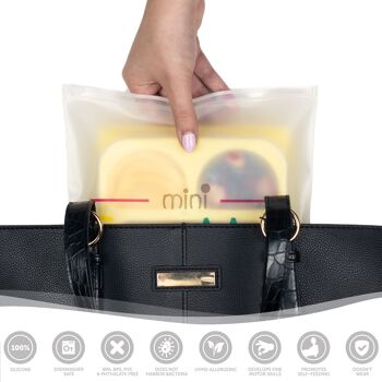 Assiette ventouse divisée portable pour bébé (EasyMat Mini) - Bouton d'or 2
