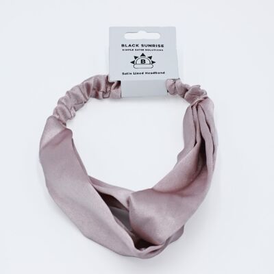 Satin Lux Cross Headband - Blush Pink
