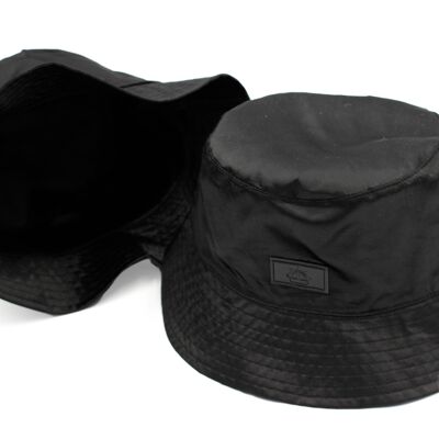 Reversible Black Satin Lined Bucket Hat