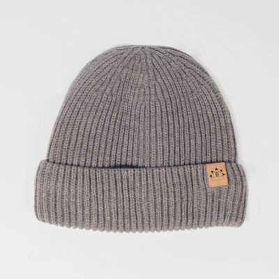 Grey Satin Lined Beanie - Soft Grey