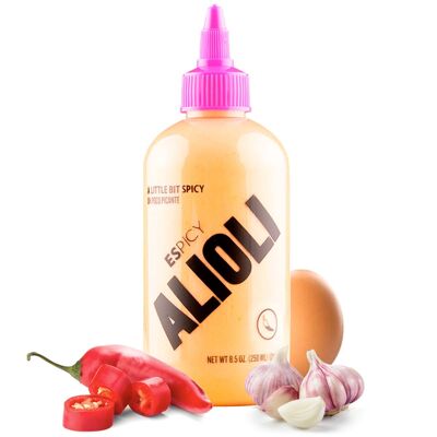ESPECIAS Alioli 250 ml | Alioli con un toque picante | cremiger | Gluten sündigen | Apto für Vegetarier | Apto para ceto | Hecho en España...