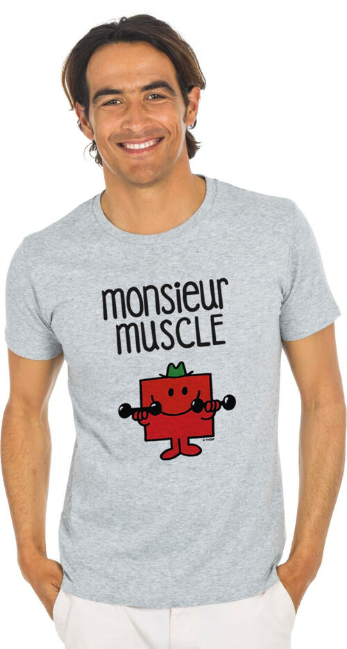 Tshirt gris chiné monsieur muscle