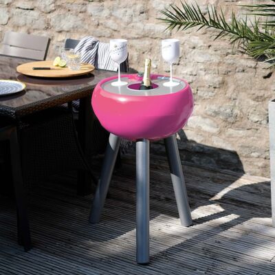 Drink Cooler – Alto + Vassoio Champagne / Colore: Peonia