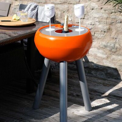 Drinks Cooler – Tall + Champagne Tray / Colour: Tangerine