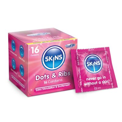 Skins Condoms - Dots & Ribs - 12