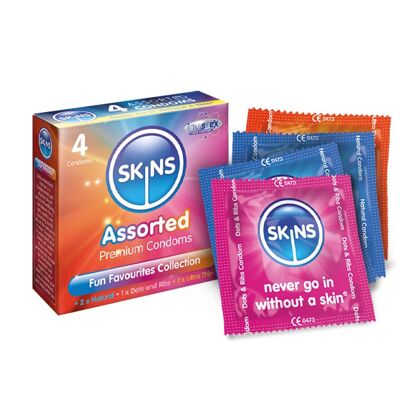 Skins Condoms - Dots & Ribs - 500 Singles