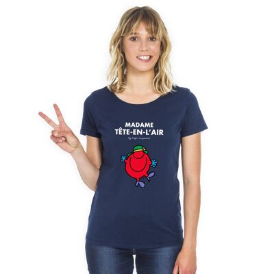 TSHIRT NAVY Madame tête en l'air