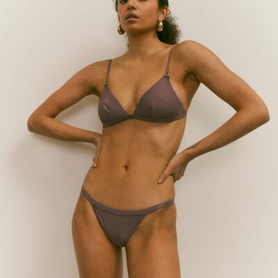 Tangiers Bikini Bottom in Deep Taupe