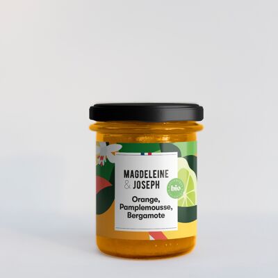 Bio-Orange, Grapefruit, Bergamotte-Marmelade