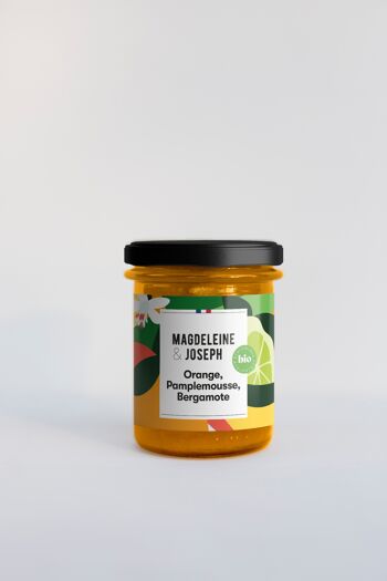 Confiture d'Orange, Pamplemousse, Bergamote Bio 1