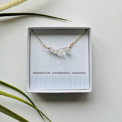Quartz - April Birthstone Necklace