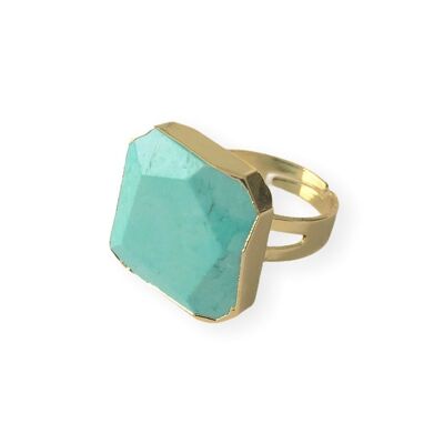 Statement-Ring aus Amazonit